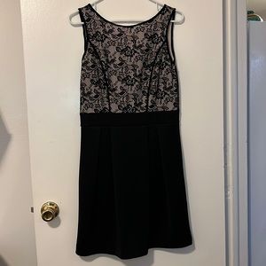 SOLD. Black with lace detail cocktail dress.